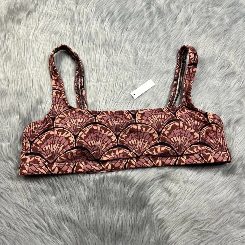 Madewell Second Wave Balconette Bikini Top Painted Seashells Size XL